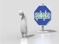 Định nghĩa của từ <b>apologize</b>