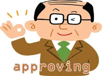 Định nghĩa của từ <b>approving</b>