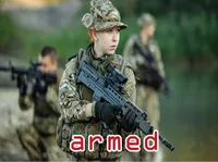 Định nghĩa của từ <b>armed</b>