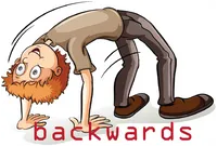 Định nghĩa của từ <b>backwards</b>