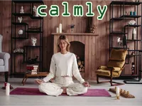 Định nghĩa của từ <b>calmly</b>