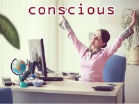 Định nghĩa của từ <b>conscious</b>