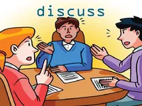 Định nghĩa của từ <b>discuss</b>