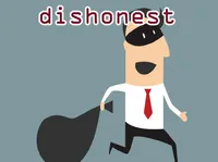 Định nghĩa của từ <b>dishonest</b>