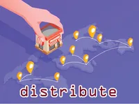 Định nghĩa của từ <b>distribute</b>
