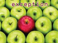 Định nghĩa của từ <b>exception</b>