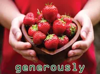 Định nghĩa của từ <b>generously</b>