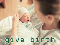 Định nghĩa của từ <b>give birth</b>