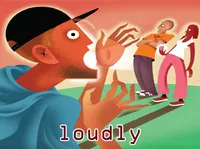 Định nghĩa của từ <b>loudly</b>