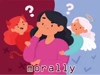 Định nghĩa của từ <b>morally</b>