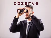 Định nghĩa của từ <b>observe</b>
