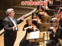 Định nghĩa của từ <b>orchestra</b>
