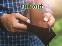 Định nghĩa của từ <b>run out</b>