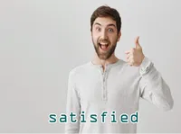 Định nghĩa của từ <b>satisfied</b>
