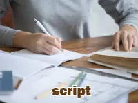 Định nghĩa của từ <b>script</b>