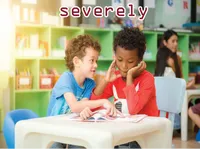 Định nghĩa của từ <b>severely</b>