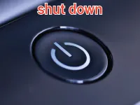 Định nghĩa của từ <b>shut down</b>