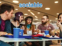 Định nghĩa của từ <b>sociable</b>