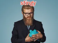 Định nghĩa của từ <b>stingy</b>