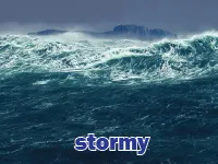 Định nghĩa của từ <b>stormy</b>