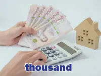 Định nghĩa của từ <b>thousand</b>
