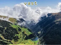 Định nghĩa của từ <b>vast</b>